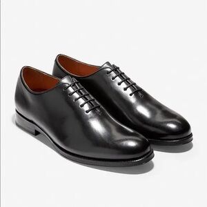 Cole Haan Black Whole Cut Oxford Shoes Size 9.5 LNC